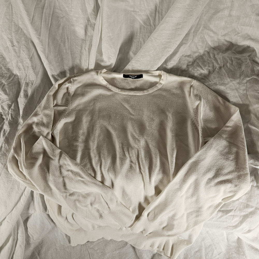 Wear & Flair Elegant Cream Sweater - Crew Neck